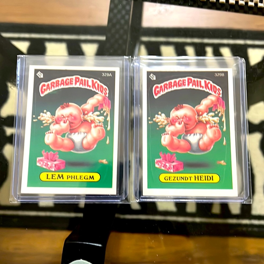 80’s garbage pail kids trading cards.